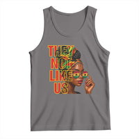 They Not Like Us Afro Queen Tank Top Melanin Magic Woman witth Headwrap and Sunglasses - Wonder Print Shop