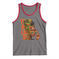 They Not Like Us Afro Queen Tank Top Melanin Magic Woman witth Headwrap and Sunglasses - Wonder Print Shop