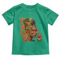 They Not Like Us Afro Queen Toddler T Shirt Melanin Magic Woman witth Headwrap and Sunglasses - Wonder Print Shop