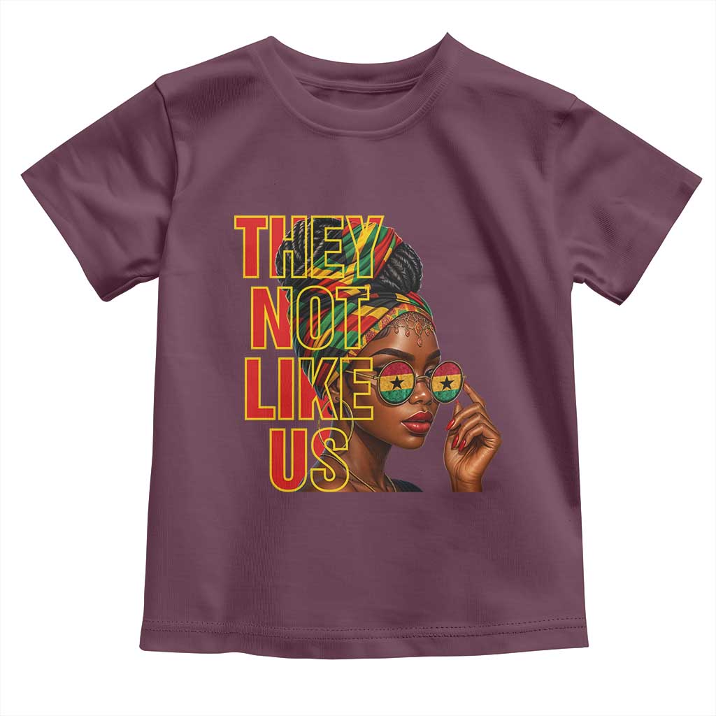 They Not Like Us Afro Queen Toddler T Shirt Melanin Magic Woman witth Headwrap and Sunglasses - Wonder Print Shop