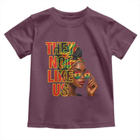 They Not Like Us Afro Queen Toddler T Shirt Melanin Magic Woman witth Headwrap and Sunglasses - Wonder Print Shop