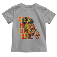 They Not Like Us Afro Queen Toddler T Shirt Melanin Magic Woman witth Headwrap and Sunglasses - Wonder Print Shop