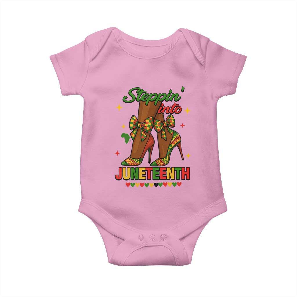 Stepping Into Juneteenth Baby Onesie Afro Diva High with African Pride - Wonder Print Shop