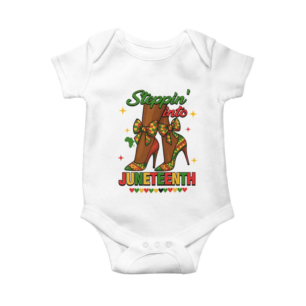 Stepping Into Juneteenth Baby Onesie Afro Diva High with African Pride - Wonder Print Shop