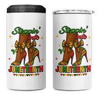 Stepping Into Juneteenth 4 in 1 Can Cooler Tumbler Afro Diva High with African Pride - Wonder Print Shop