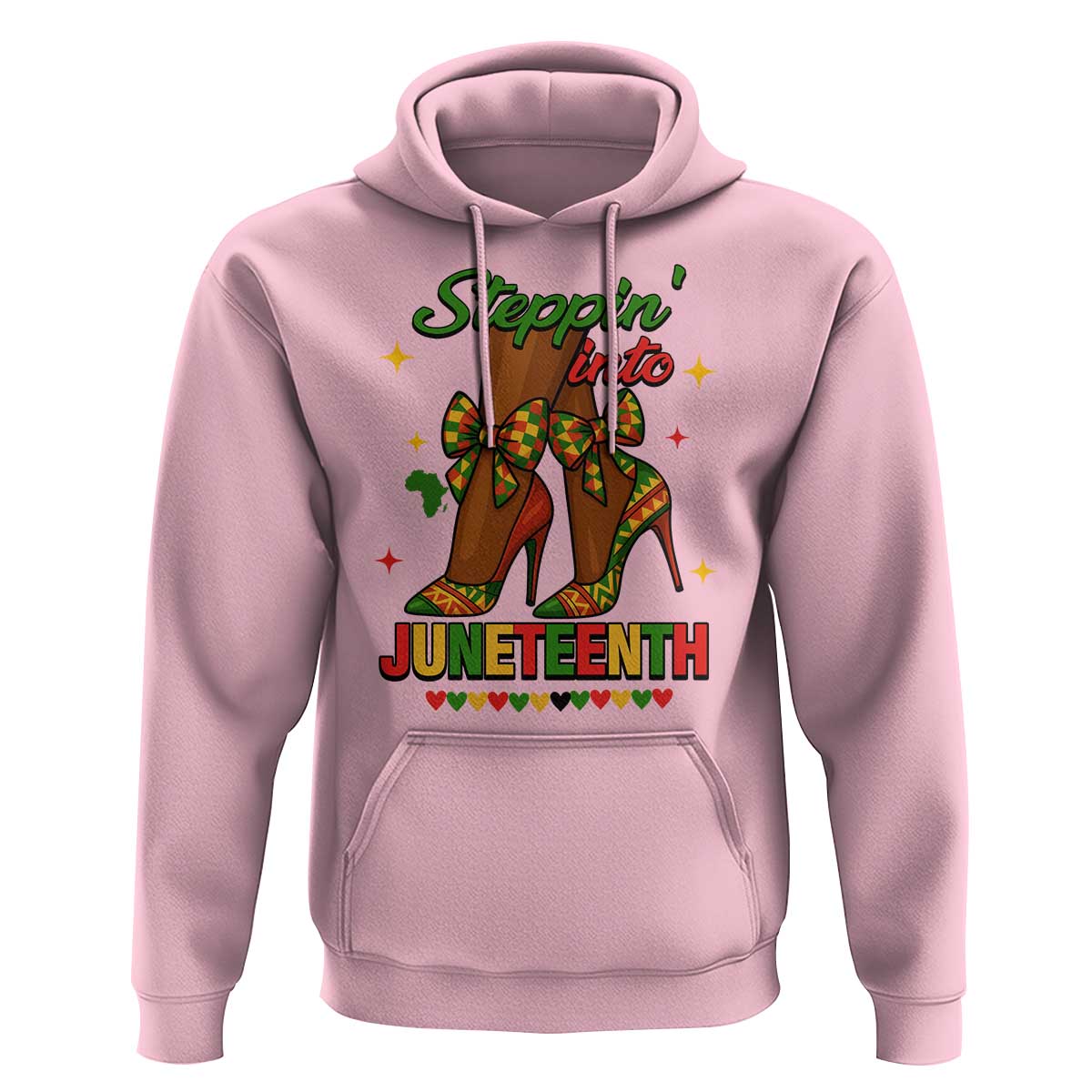 Stepping Into Juneteenth Hoodie Afro Diva High with African Pride - Wonder Print Shop