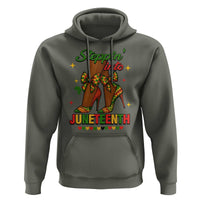 Stepping Into Juneteenth Hoodie Afro Diva High with African Pride - Wonder Print Shop