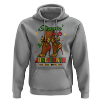 Stepping Into Juneteenth Hoodie Afro Diva High with African Pride - Wonder Print Shop