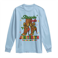 Stepping Into Juneteenth Long Sleeve Shirt Afro Diva High with African Pride - Wonder Print Shop