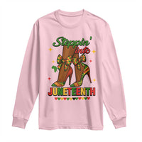 Stepping Into Juneteenth Long Sleeve Shirt Afro Diva High with African Pride - Wonder Print Shop