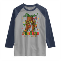 Stepping Into Juneteenth Raglan Shirt Afro Diva High with African Pride - Wonder Print Shop