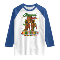 Stepping Into Juneteenth Raglan Shirt Afro Diva High with African Pride - Wonder Print Shop