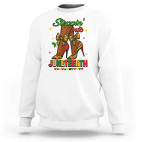 Stepping Into Juneteenth Sweatshirt Afro Diva High with African Pride - Wonder Print Shop