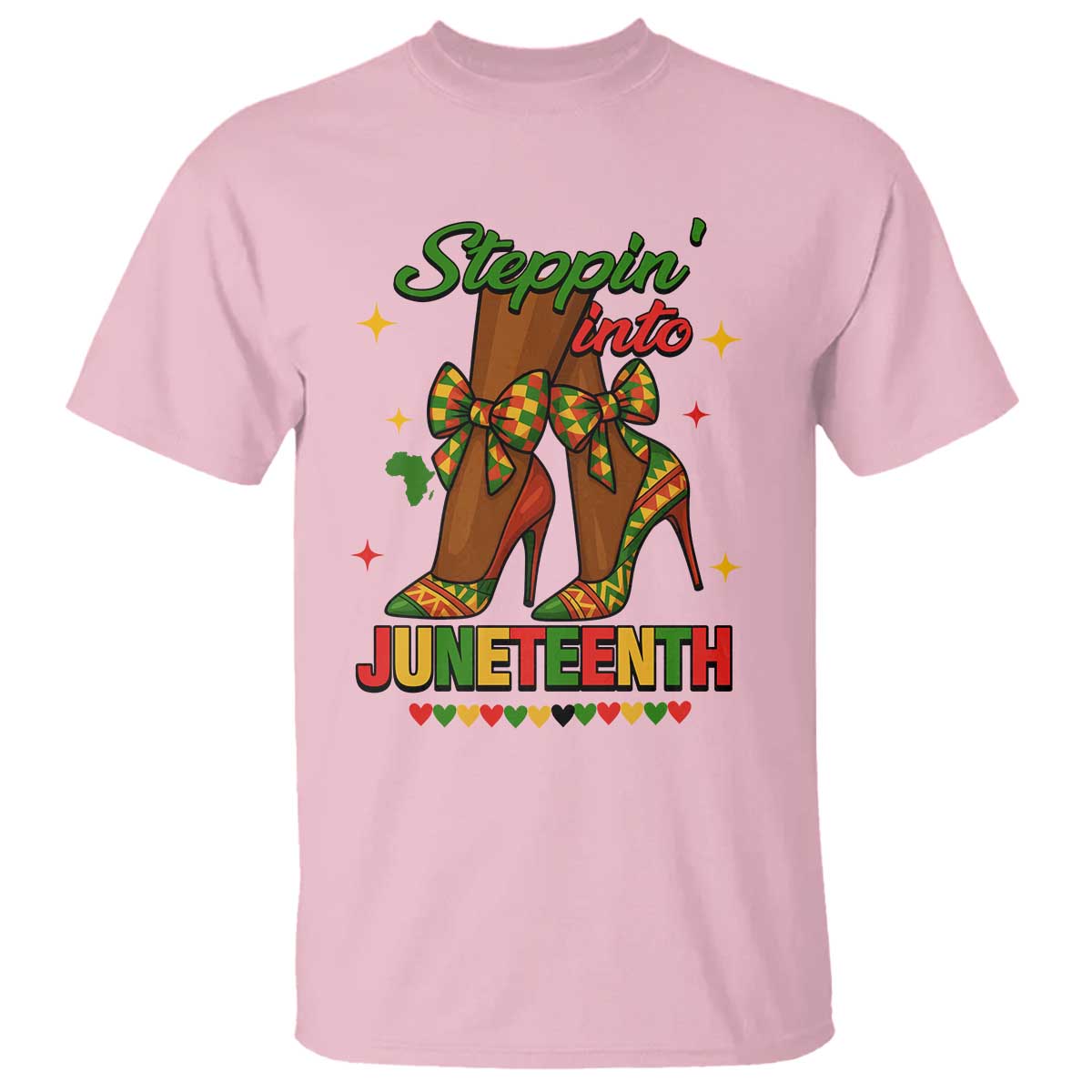 Stepping Into Juneteenth T Shirt Afro Diva High with African Pride - Wonder Print Shop