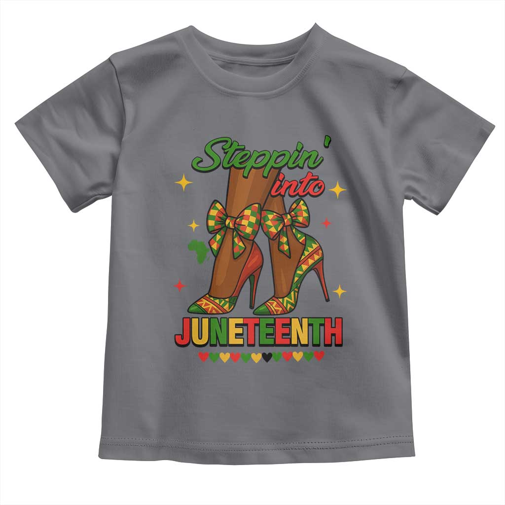 Stepping Into Juneteenth Toddler T Shirt Afro Diva High with African Pride - Wonder Print Shop