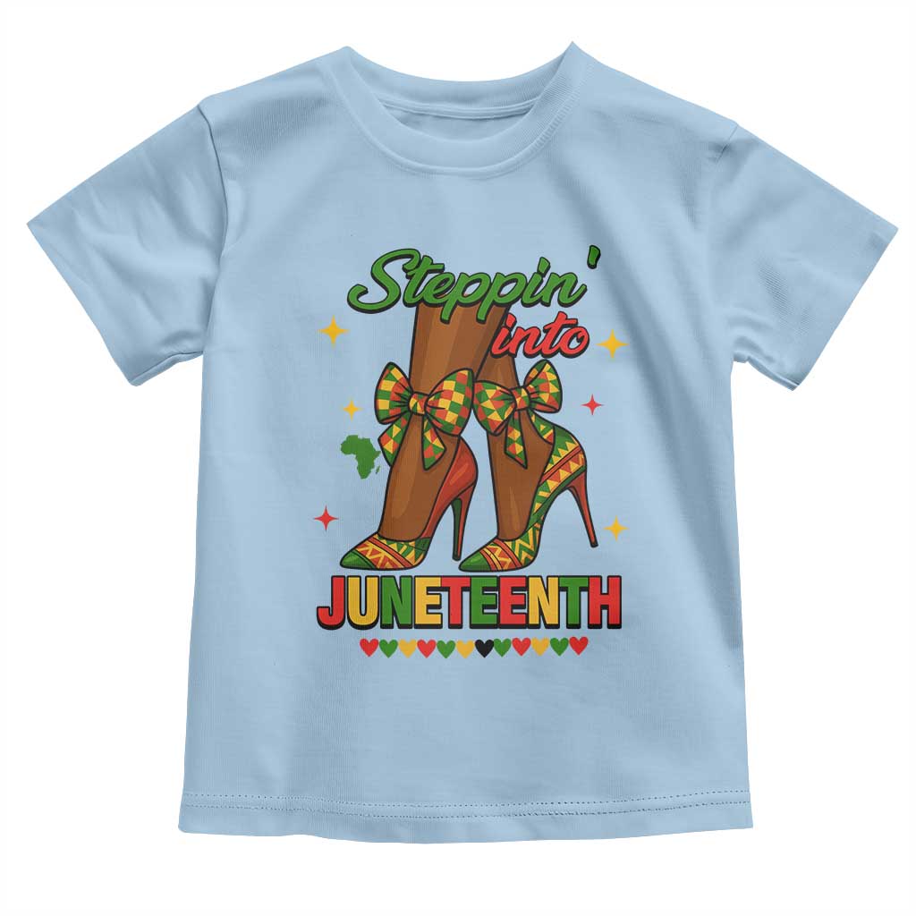 Stepping Into Juneteenth Toddler T Shirt Afro Diva High with African Pride - Wonder Print Shop