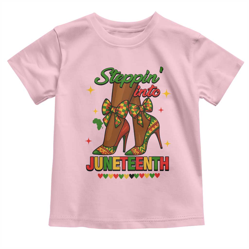 Stepping Into Juneteenth Toddler T Shirt Afro Diva High with African Pride - Wonder Print Shop