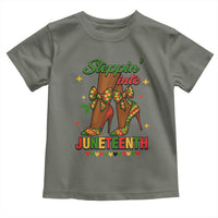 Stepping Into Juneteenth Toddler T Shirt Afro Diva High with African Pride - Wonder Print Shop
