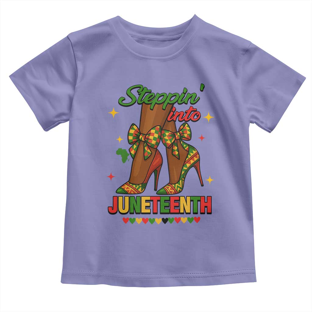 Stepping Into Juneteenth Toddler T Shirt Afro Diva High with African Pride - Wonder Print Shop