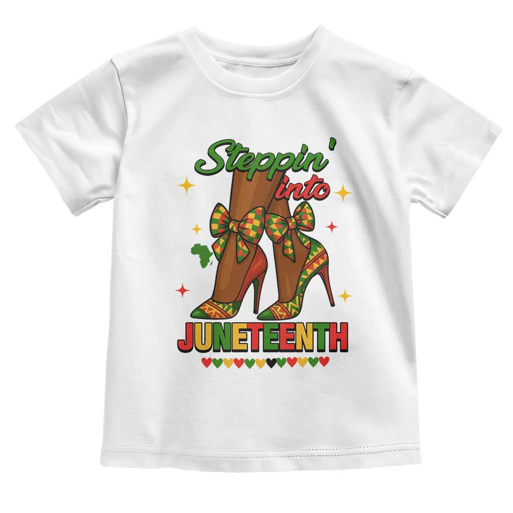 Stepping Into Juneteenth Toddler T Shirt Afro Diva High with African Pride - Wonder Print Shop