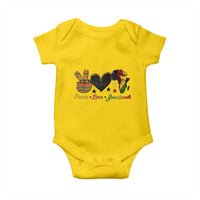 Peace Love Juneteenth Baby Onesie 1865 Heart Kente Peace Sign Africa Fist - Wonder Print Shop