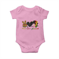 Peace Love Juneteenth Baby Onesie 1865 Heart Kente Peace Sign Africa Fist - Wonder Print Shop
