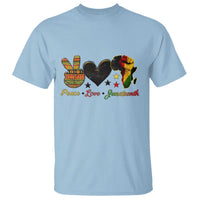 Peace Love Juneteenth T Shirt 1865 Heart Kente Peace Sign Africa Fist - Wonder Print Shop