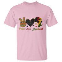 Peace Love Juneteenth T Shirt 1865 Heart Kente Peace Sign Africa Fist - Wonder Print Shop