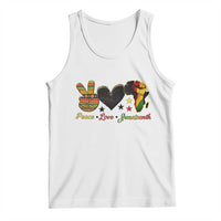 Peace Love Juneteenth Tank Top 1865 Heart Kente Peace Sign Africa Fist - Wonder Print Shop