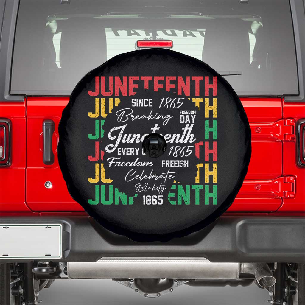 Juneteenth 1865 Spare Tire Cover Celebrate Black Freedom Breaking Every Chain - Wonder Print Shop