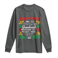 Juneteenth 1865 Long Sleeve Shirt Celebrate Black Freedom Breaking Every Chain - Wonder Print Shop