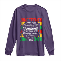 Juneteenth 1865 Long Sleeve Shirt Celebrate Black Freedom Breaking Every Chain - Wonder Print Shop