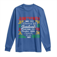 Juneteenth 1865 Long Sleeve Shirt Celebrate Black Freedom Breaking Every Chain - Wonder Print Shop