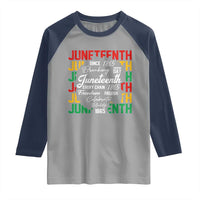 Juneteenth 1865 Raglan Shirt Celebrate Black Freedom Breaking Every Chain - Wonder Print Shop