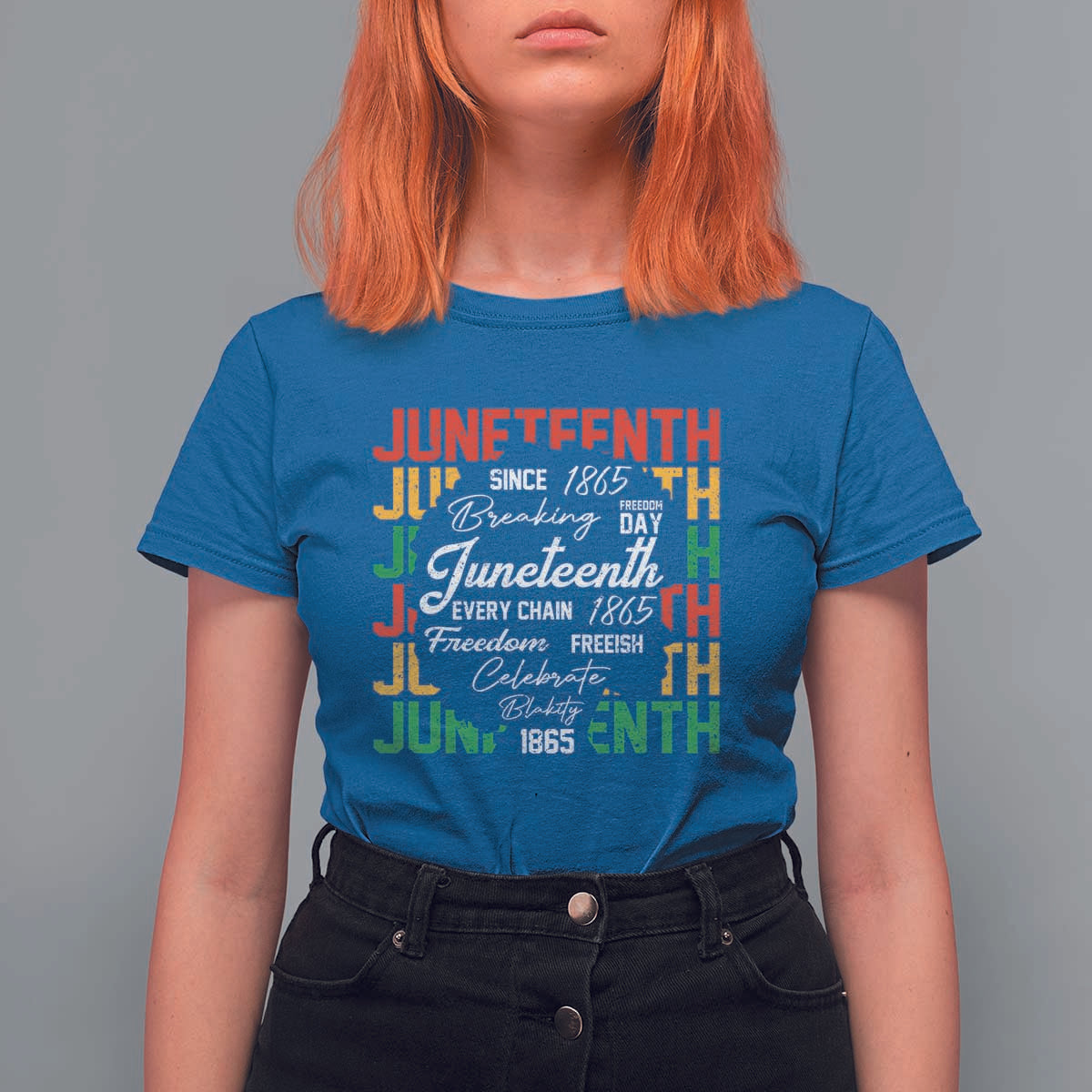 Juneteenth 1865 T Shirt For Women Celebrate Black Freedom Breaking Every Chain - Wonder Print Shop