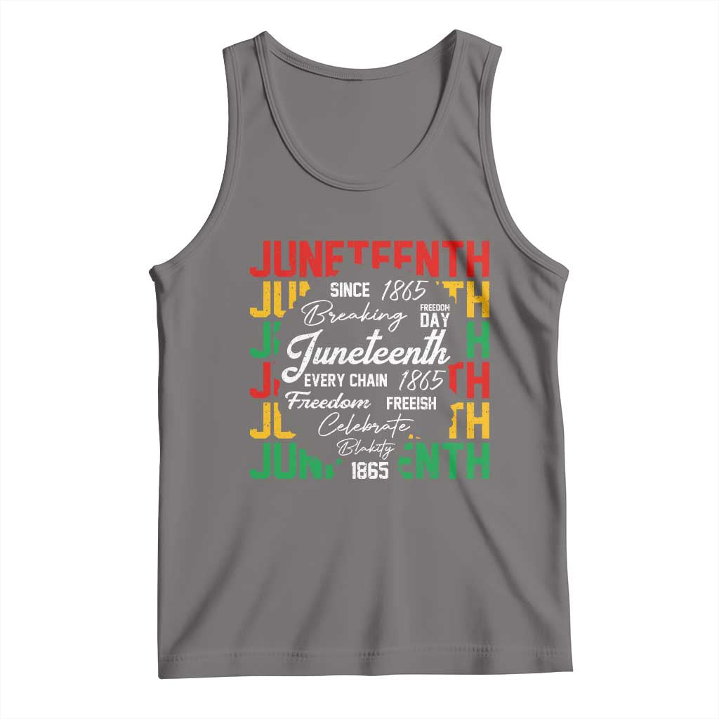 Juneteenth 1865 Tank Top Celebrate Black Freedom Breaking Every Chain - Wonder Print Shop