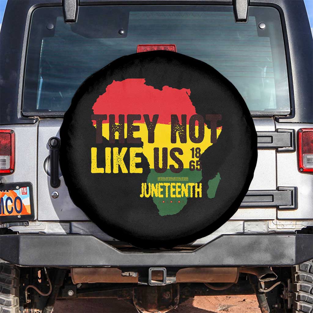 They Not Like Us Juneteenth 1865 Spare Tire Cover Afrocentric Africa Map Black Pride - Wonder Print Shop