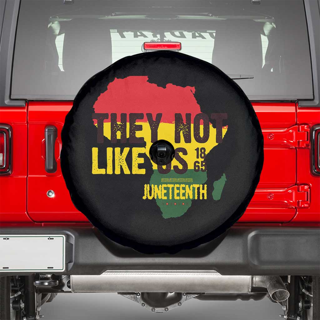 They Not Like Us Juneteenth 1865 Spare Tire Cover Afrocentric Africa Map Black Pride - Wonder Print Shop