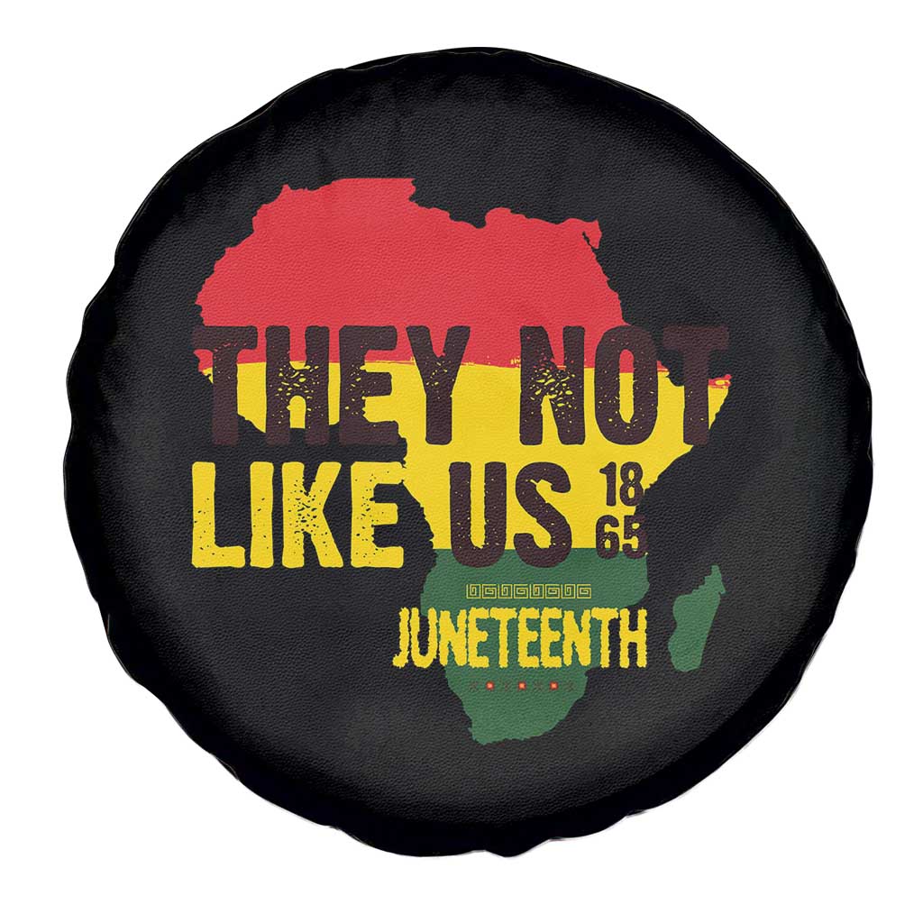 They Not Like Us Juneteenth 1865 Spare Tire Cover Afrocentric Africa Map Black Pride - Wonder Print Shop