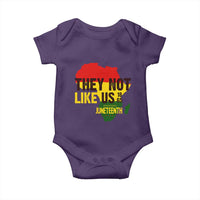 They Not Like Us Juneteenth 1865 Baby Onesie Afrocentric Africa Map Black Pride - Wonder Print Shop