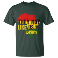 They Not Like Us Juneteenth 1865 T Shirt Afrocentric Africa Map Black Pride - Wonder Print Shop