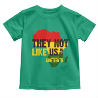 They Not Like Us Juneteenth 1865 Toddler T Shirt Afrocentric Africa Map Black Pride - Wonder Print Shop