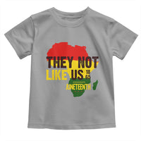 They Not Like Us Juneteenth 1865 Toddler T Shirt Afrocentric Africa Map Black Pride - Wonder Print Shop