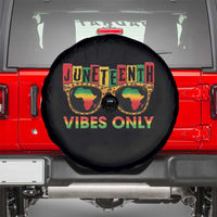 Juneteenth Vibes Only Spare Tire Cover Afro Pride Sunglasses Black History Celebration - Wonder Print Shop
