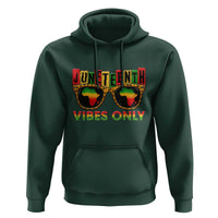 Juneteenth Vibes Only Hoodie Afro Pride Sunglasses Black History Celebration - Wonder Print Shop