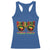Juneteenth Vibes Only Racerback Tank Top Afro Pride Sunglasses Black History Celebration - Wonder Print Shop