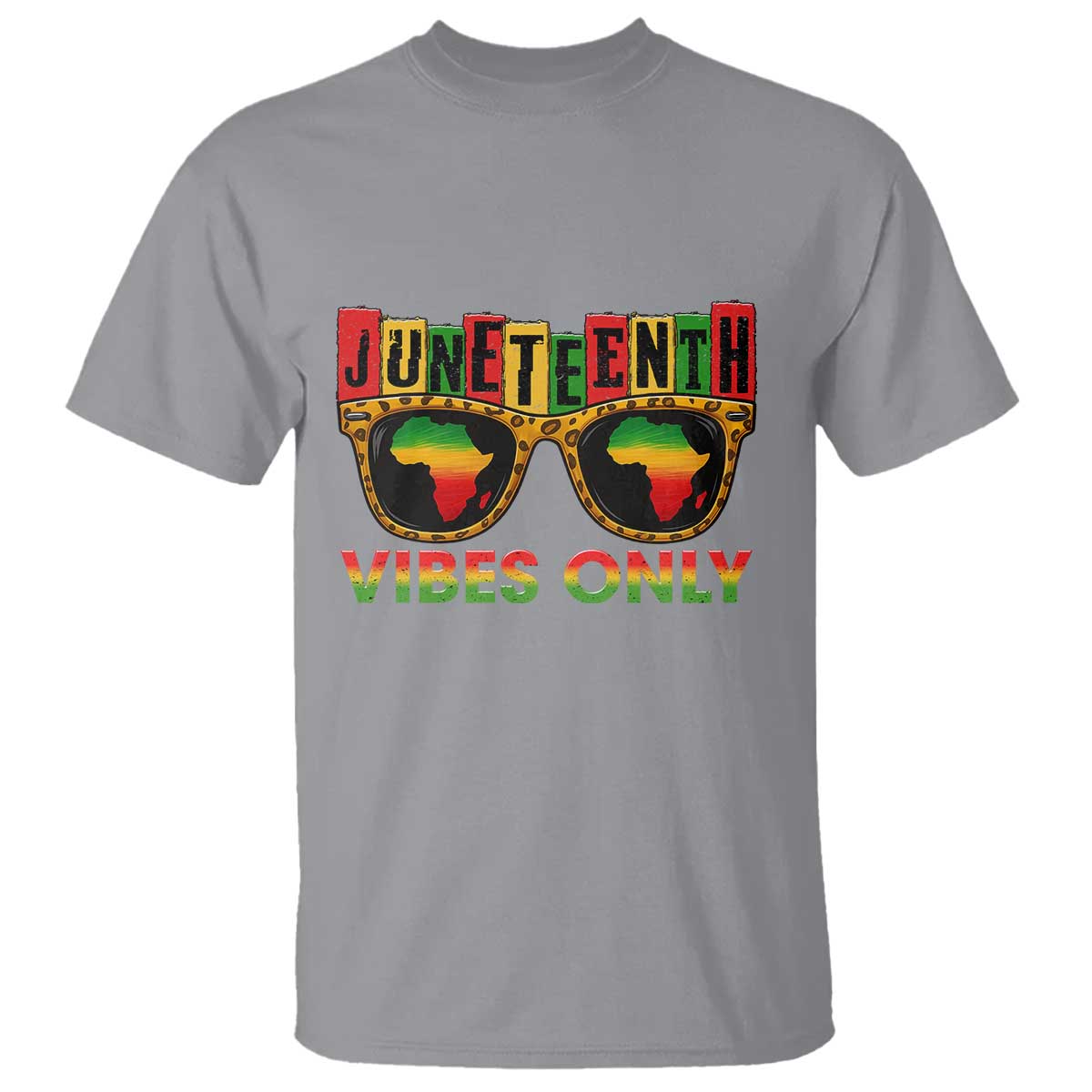 Juneteenth Vibes Only T Shirt Afro Pride Sunglasses Black History Celebration - Wonder Print Shop