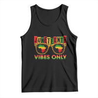 Juneteenth Vibes Only Tank Top Afro Pride Sunglasses Black History Celebration - Wonder Print Shop