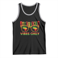 Juneteenth Vibes Only Tank Top Afro Pride Sunglasses Black History Celebration - Wonder Print Shop