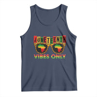Juneteenth Vibes Only Tank Top Afro Pride Sunglasses Black History Celebration - Wonder Print Shop